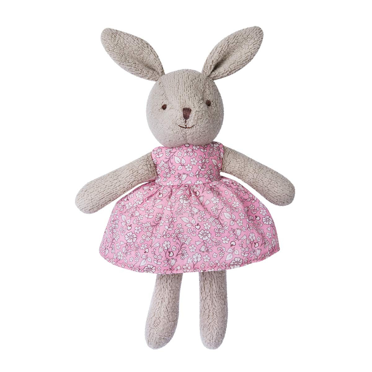 Apple Park Grey Little Plush Bunny Organic Baby Toy