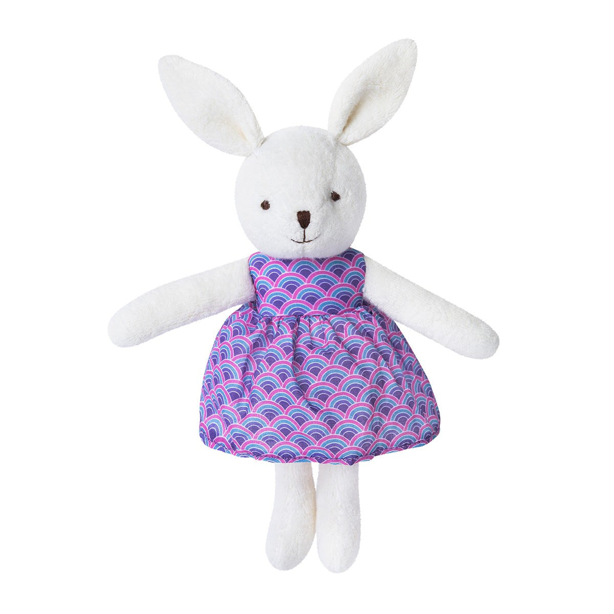 Apple Park White Little Plush Bunny Organic Stuffed Animal for Babies