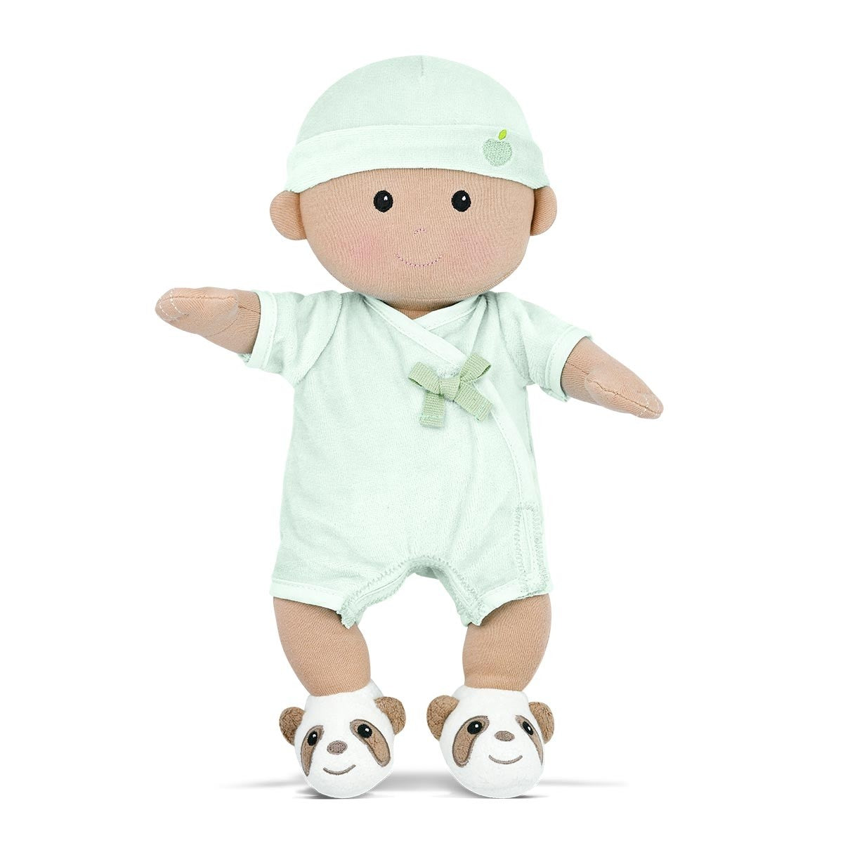 Apple Park Organic Baby Doll Mint Soft Plush Toy for Infants and Toddlers
