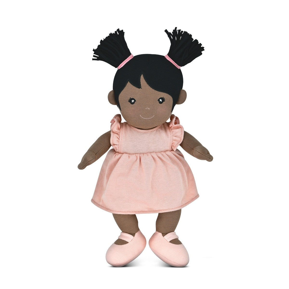 Apple Park Mia in Dusty Rose Organic Doll Plush Toy for Babies