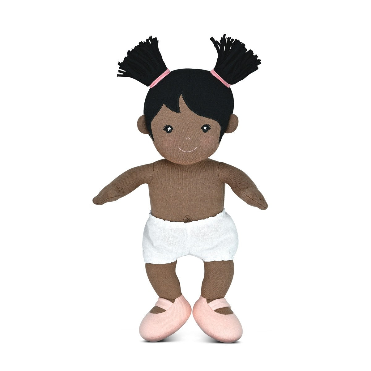 Apple Park Mia in Dusty Rose Organic Doll Plush Toy for Babies