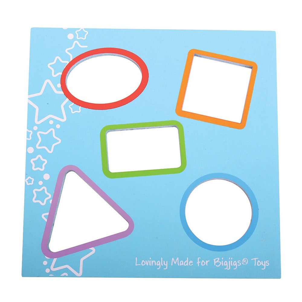 Bigjigs Toys Wooden First Posting Box for Toddlers Montessori Inspired Shape Sorting Toy