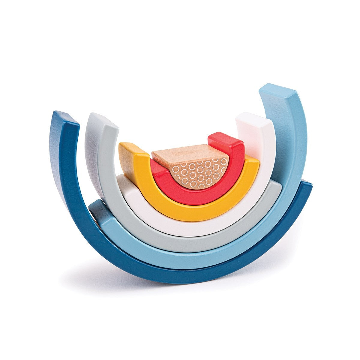 Bigjigs Toys FSC Rainbow Arches  Wooden Stacking Arches for Toddlers