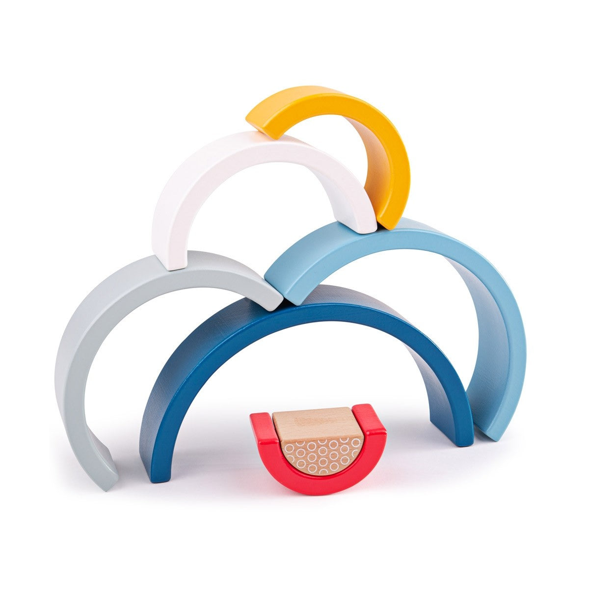 Bigjigs Toys FSC Rainbow Arches  Wooden Stacking Arches for Toddlers