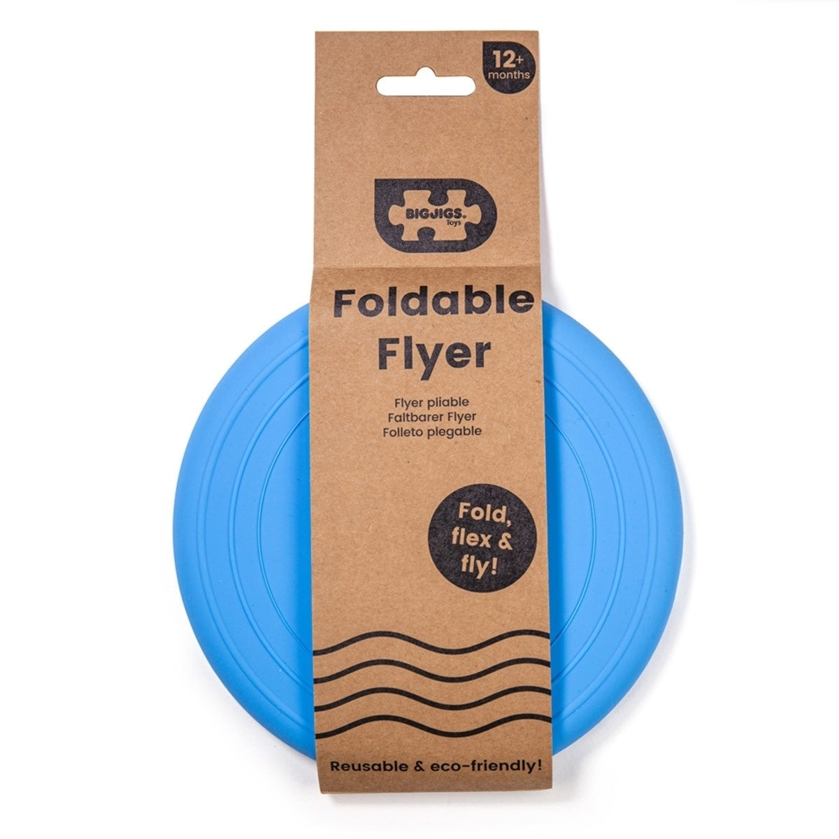 Bigjigs Toys Flexible Flyer Lightweight Snow Sled for Kids and Adults Ocean Blue
