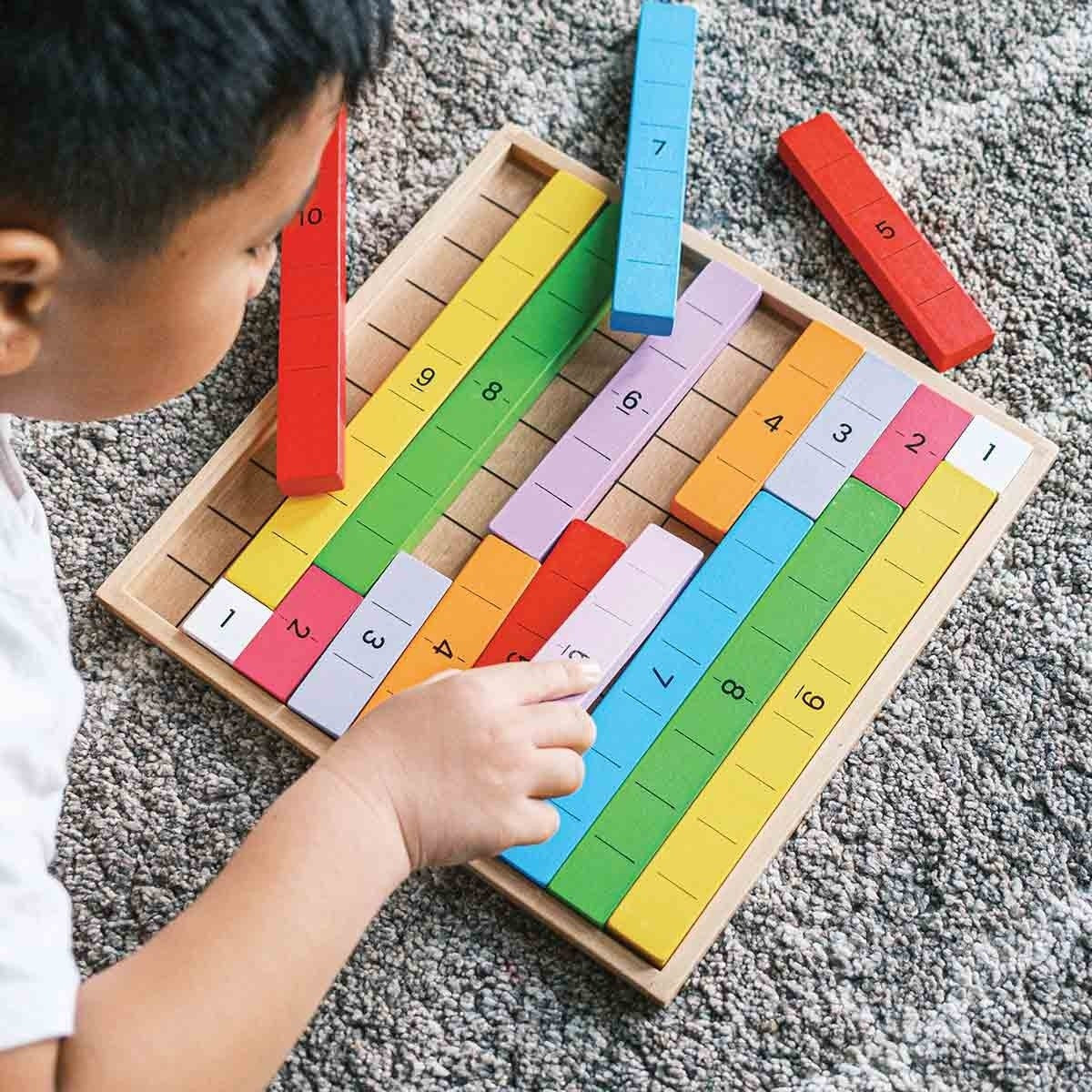 Bigjigs Toys Number Bonds Tray Wooden Math Learning Toy for Kids