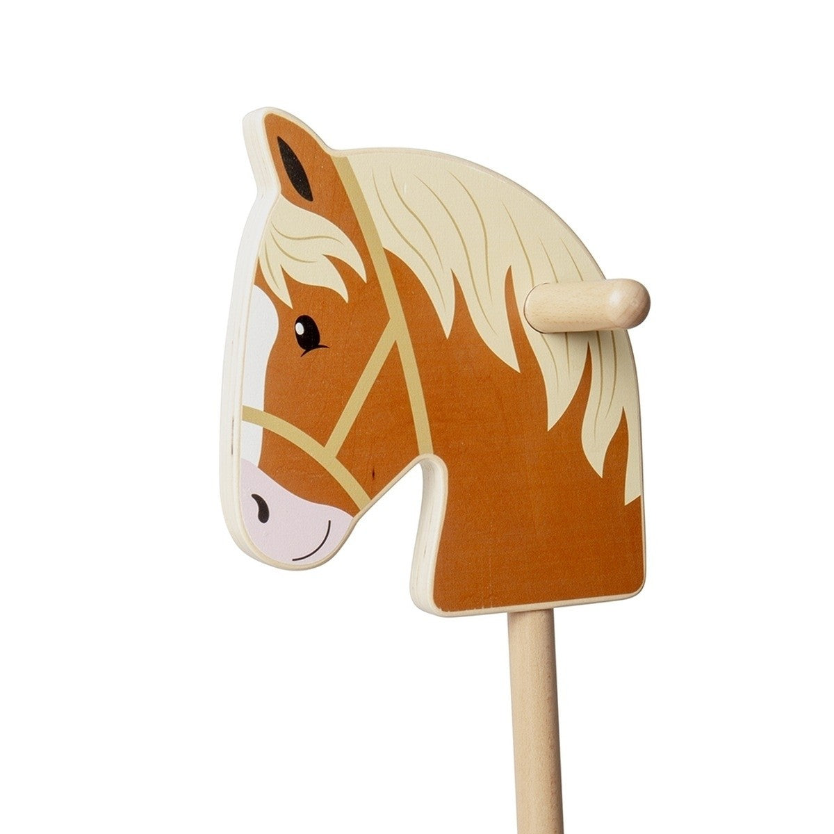 Bigjigs Toys Wooden Hobby Horse Ride-On Toy for Creative & Active Play