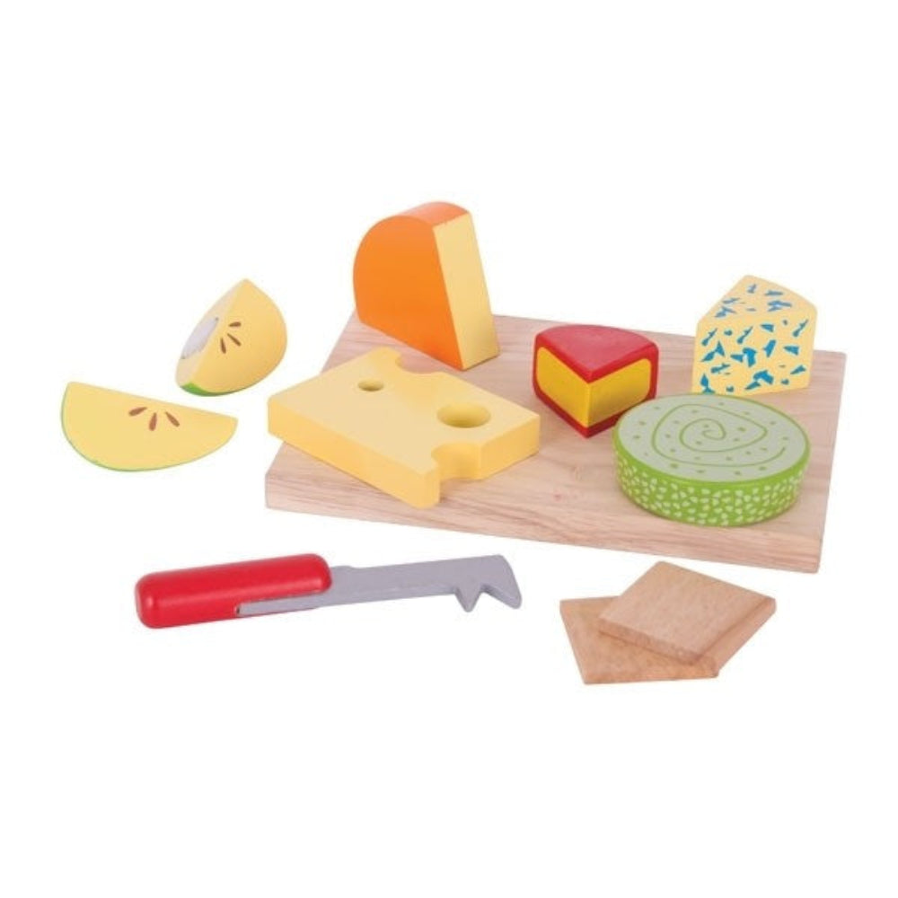Bigjigs Toys Wooden Cheese Board Play Set for Kids