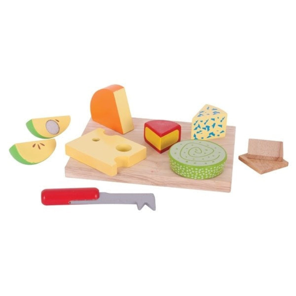 Bigjigs Toys Wooden Cheese Board Play Set for Kids