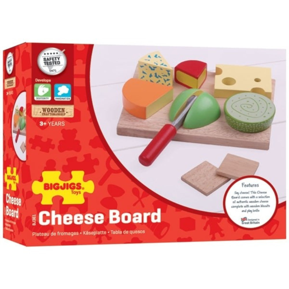 Bigjigs Toys Wooden Cheese Board Play Set for Kids