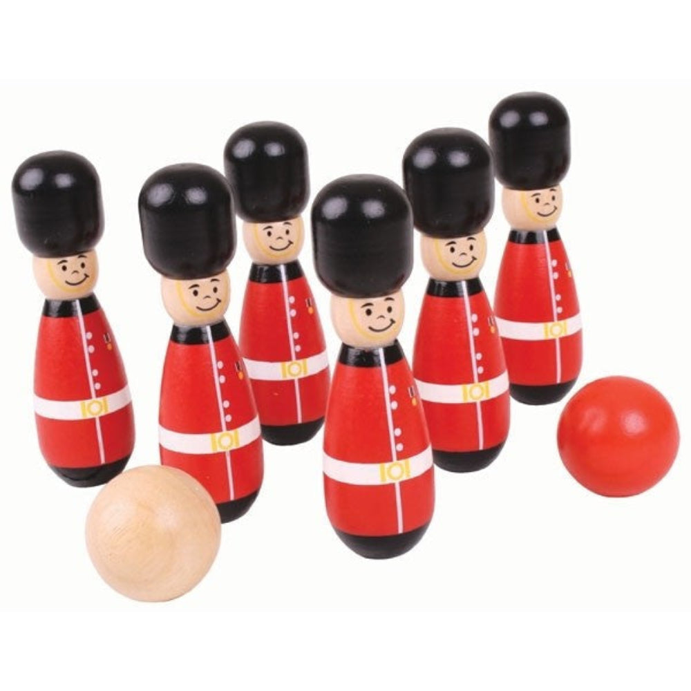 Bigjigs Toys Wooden Guardsman Skittles Set for Kids