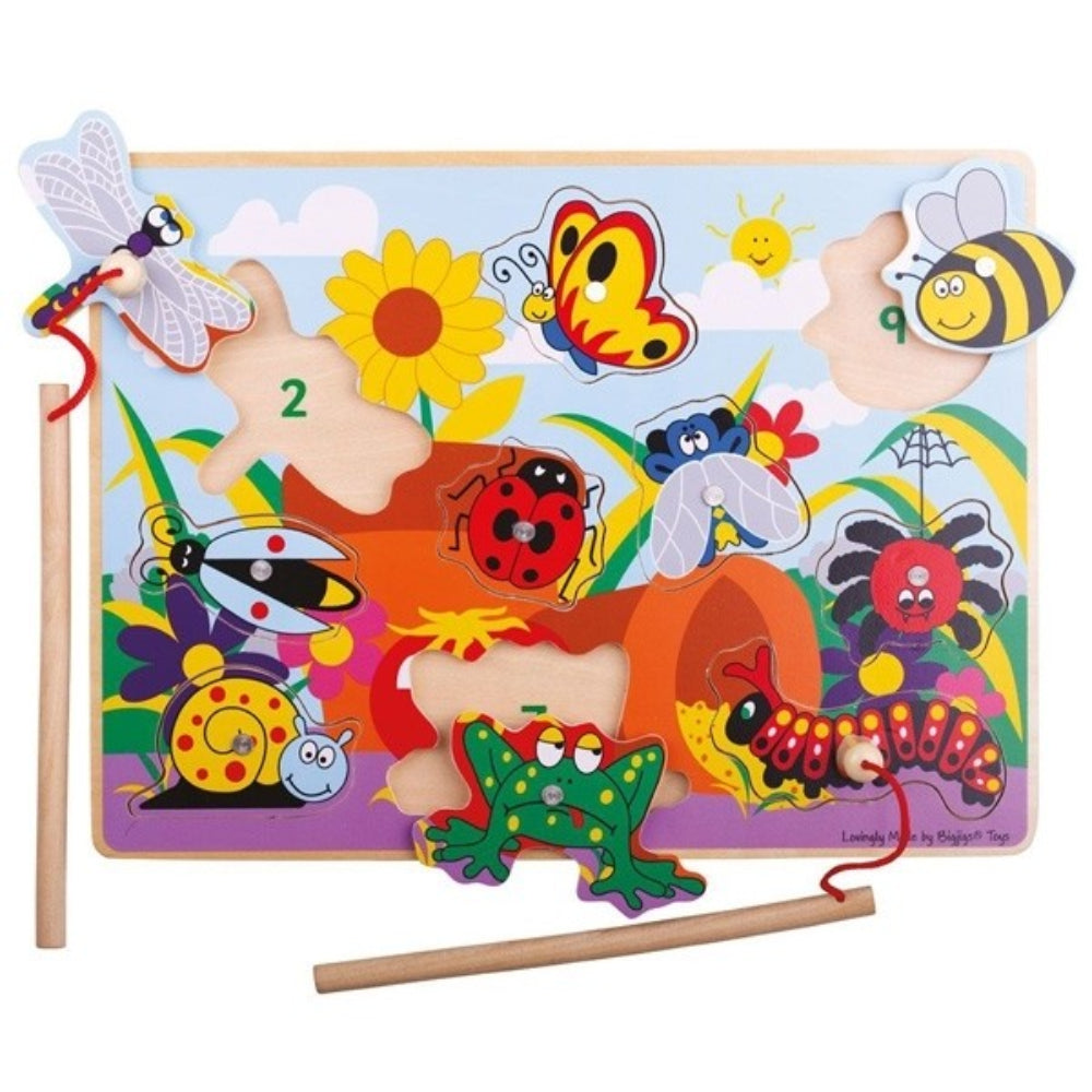 Bigjigs Toys Magnetic Bug Catching Game Fun Fine Motor Toy for Kids