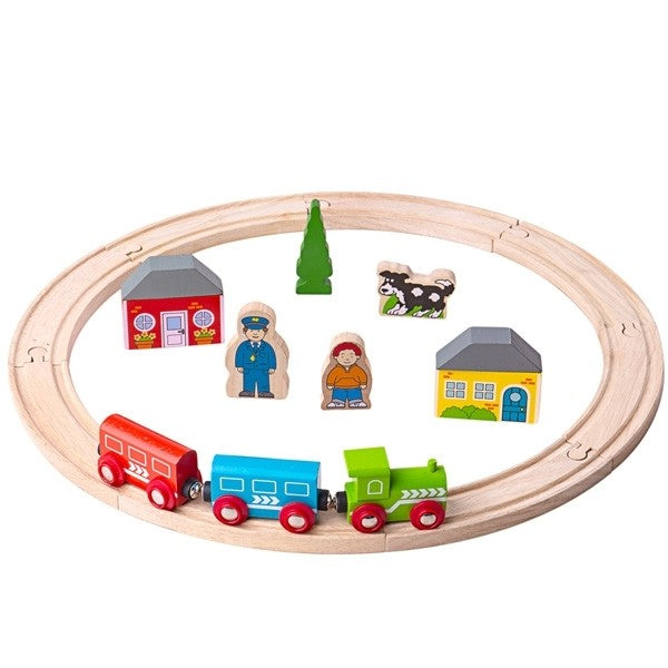 Bigjigs Rail My First Train Set Beginner Wooden Railway Starter Set