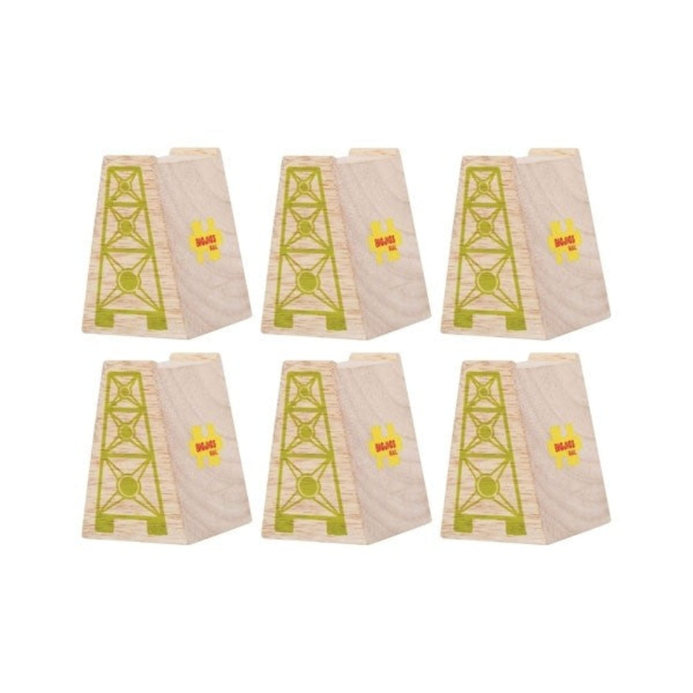Bigjigs Rail High Level Blocks Wooden Train Track Elevation Set