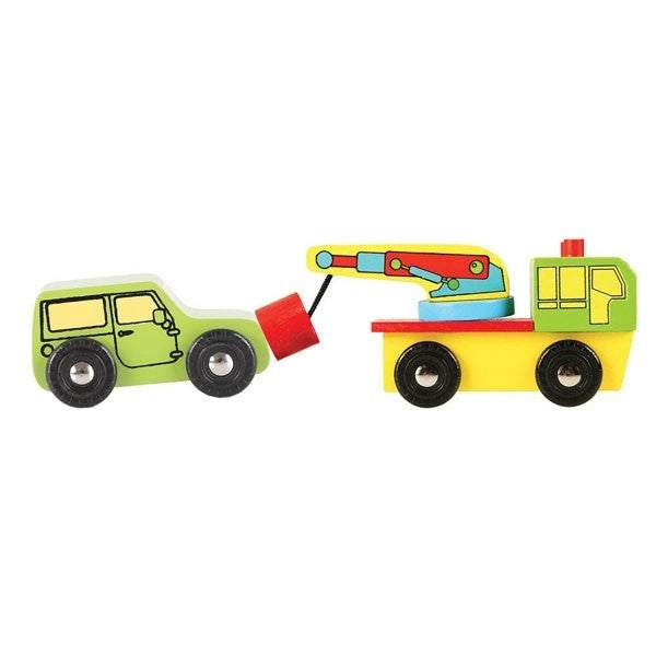 Bigjigs Rail Wooden Vehicles Set (9 Pieces) Toy Vehicle Pack for Imaginative Play