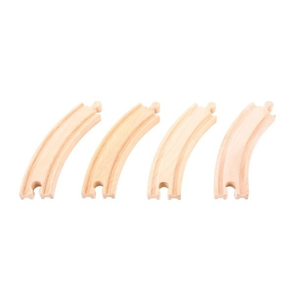 Bigjigs Rail Long Curves Track Wooden Train Track Expansion