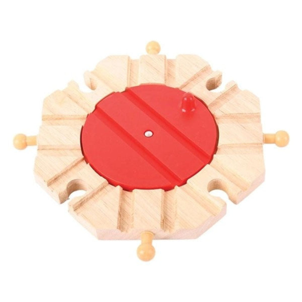 Bigjigs Rail 8 Way Turntable Wooden Train Set Accessory