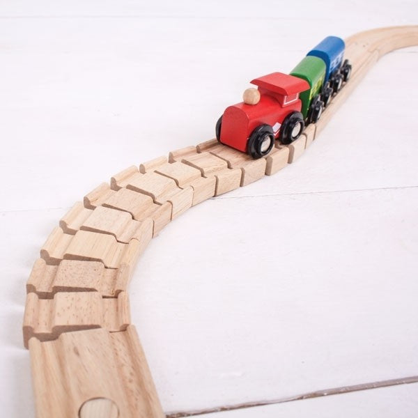 Bigjigs Rail Crazy Track Expansion Wavy Wooden Train Piece