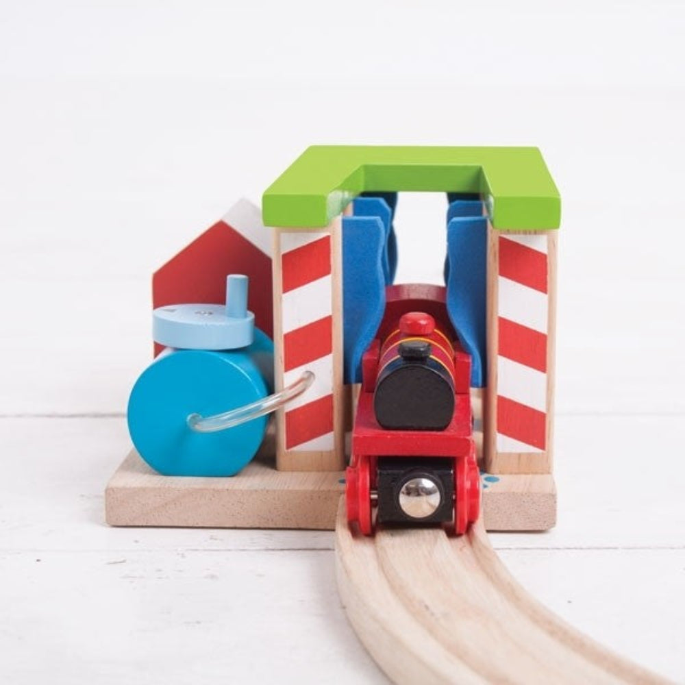 Bigjigs Rail Wooden Train Washer Railway Accessory for Wooden Train Sets