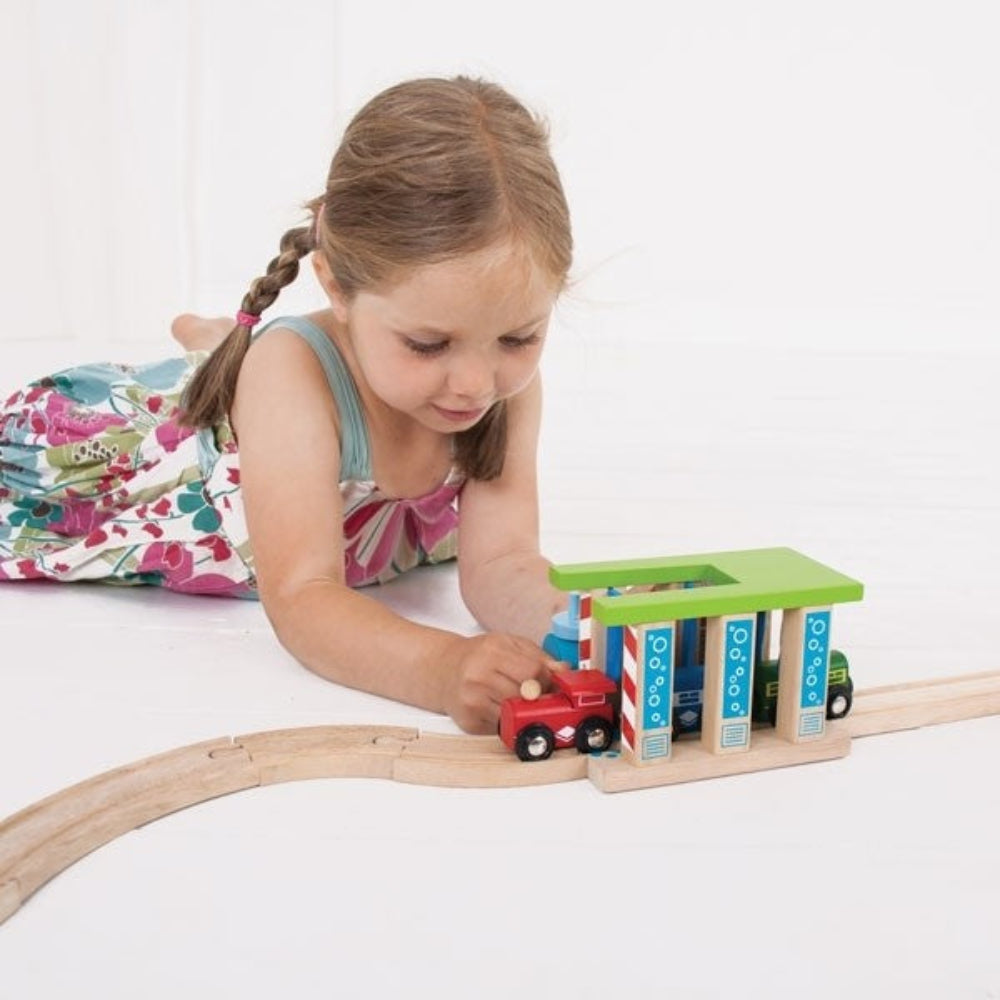Bigjigs Rail Wooden Train Washer Railway Accessory for Wooden Train Sets