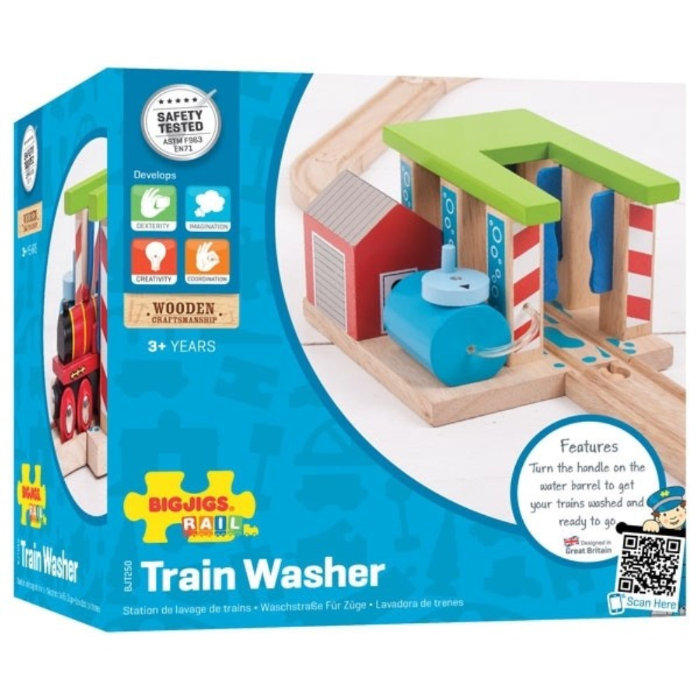 Bigjigs Rail Wooden Train Washer Railway Accessory for Wooden Train Sets