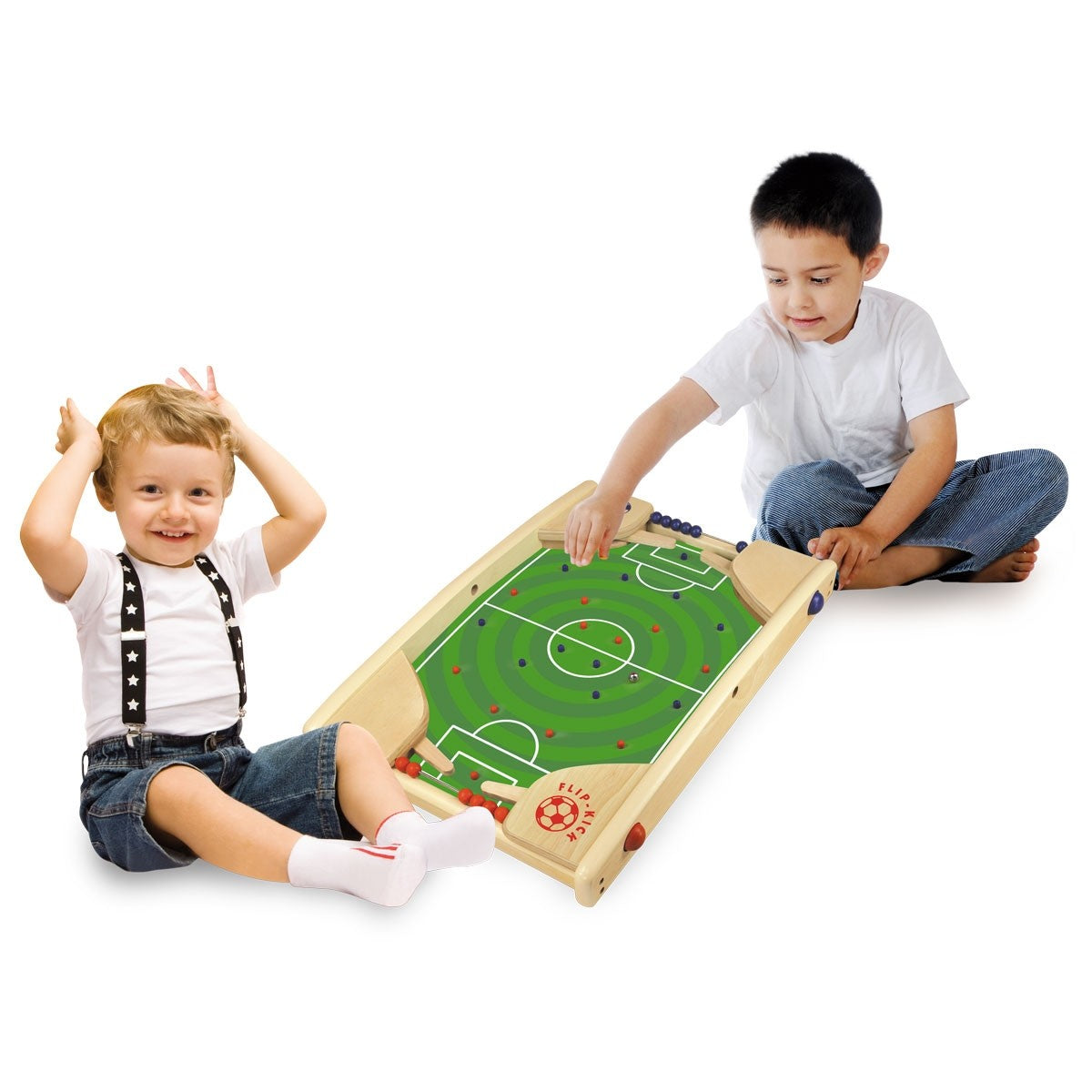 I'm Toy Flip Kick Wooden Football Table for Kids