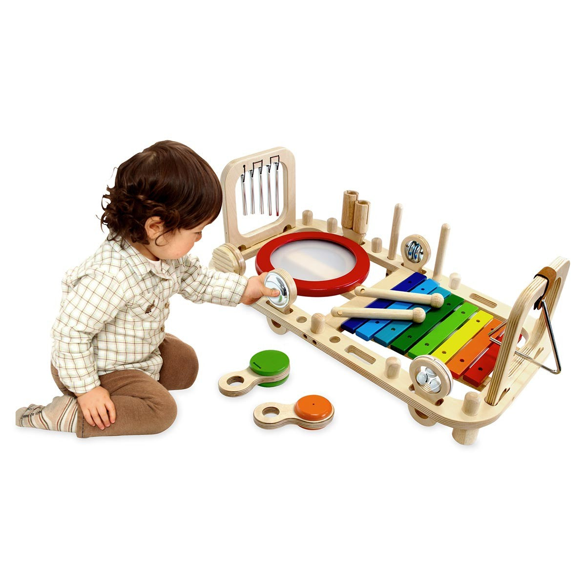 I'm Toy Melody Mix Wall-Mounted Musical Wooden Bench for Kids