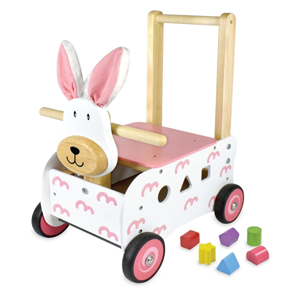 I'm Toy Wooden Walk and Ride Bunny Sorter 2 in 1 Activity for Toddlers