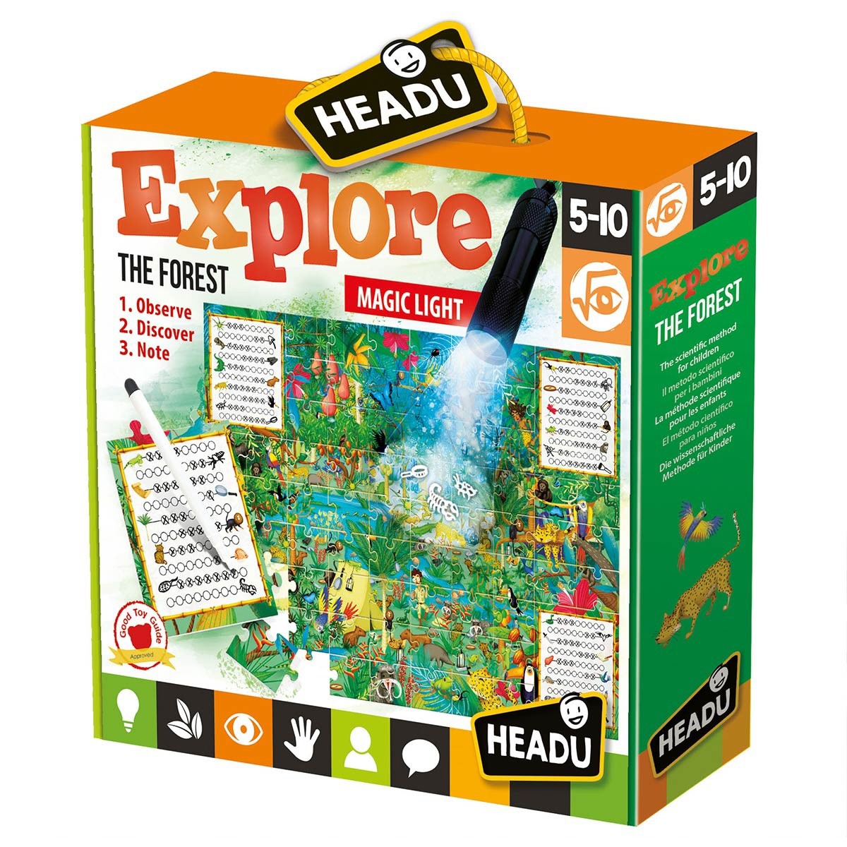 Headu Explore the Forest Scene Puzzle with UV Torch