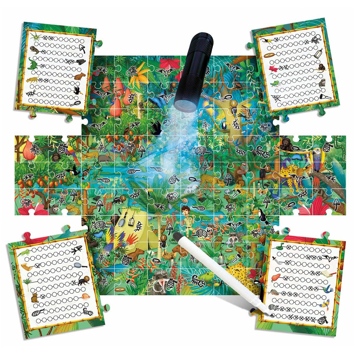 Headu Explore the Forest Scene Puzzle with UV Torch