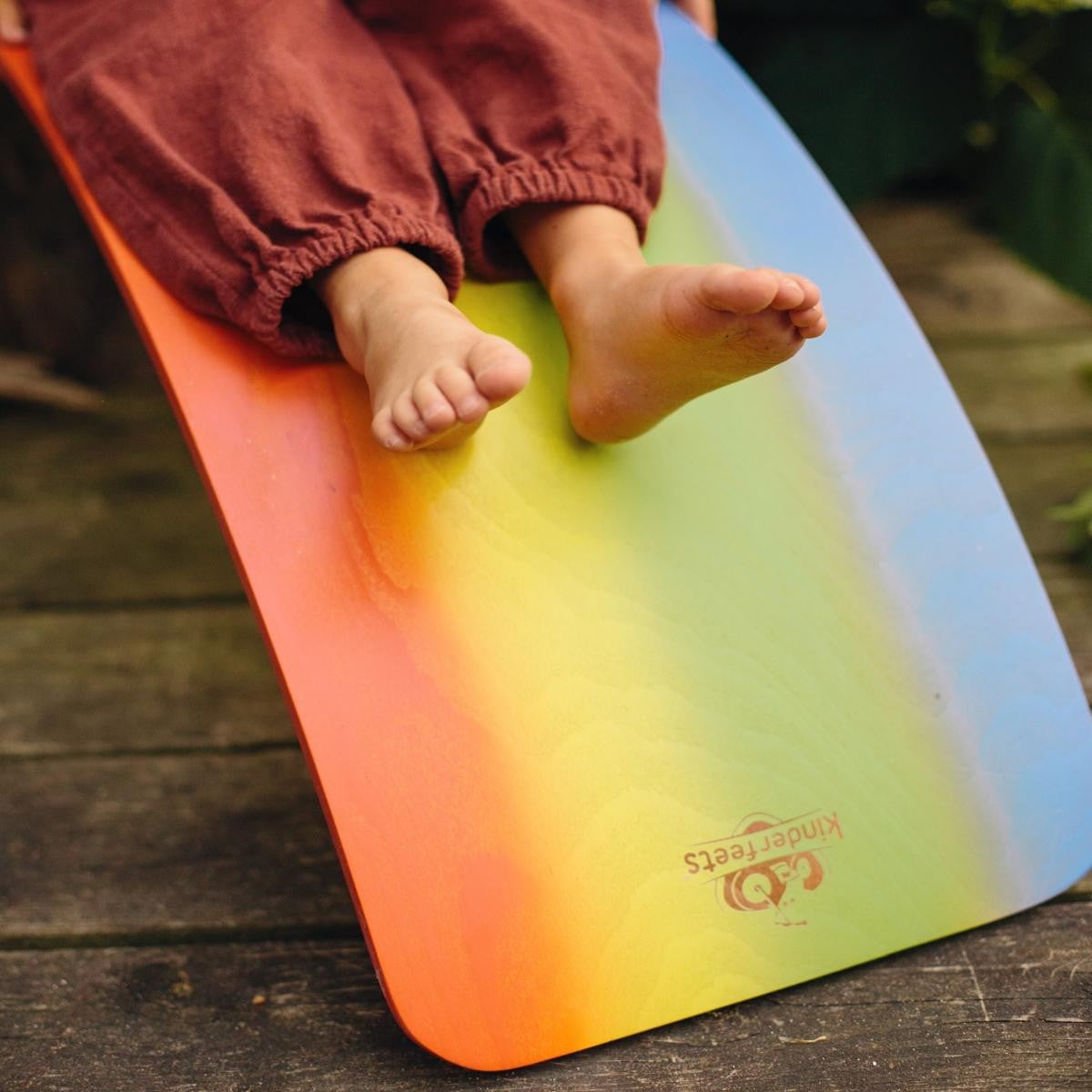 Kinderfeets Rainbow Kinderboard Colourful Wooden Balance Board for Kids