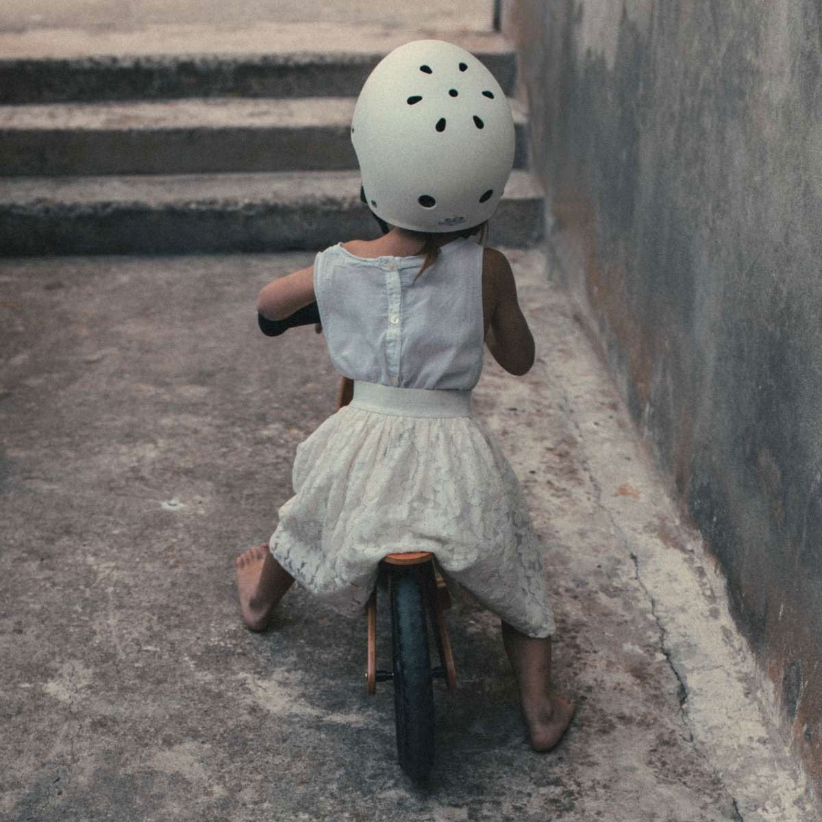 Kinderfeets Toddler Bike Safety Helmet for Kids Matte White