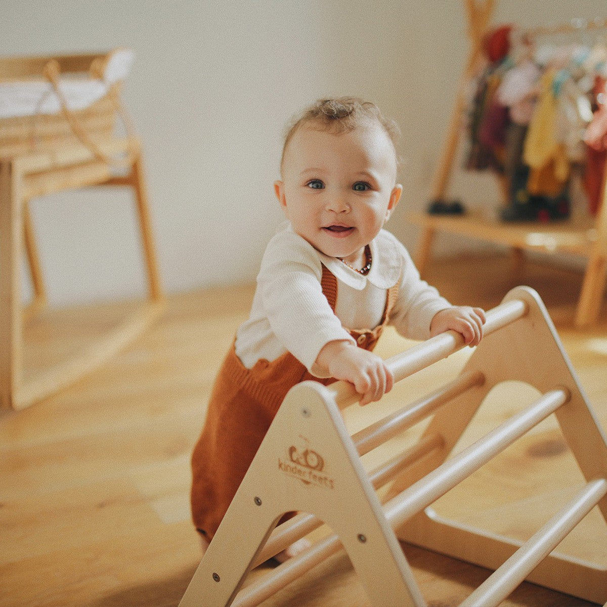 Kinderfeets Pikler Small Triangle Wooden Climber for Toddlers