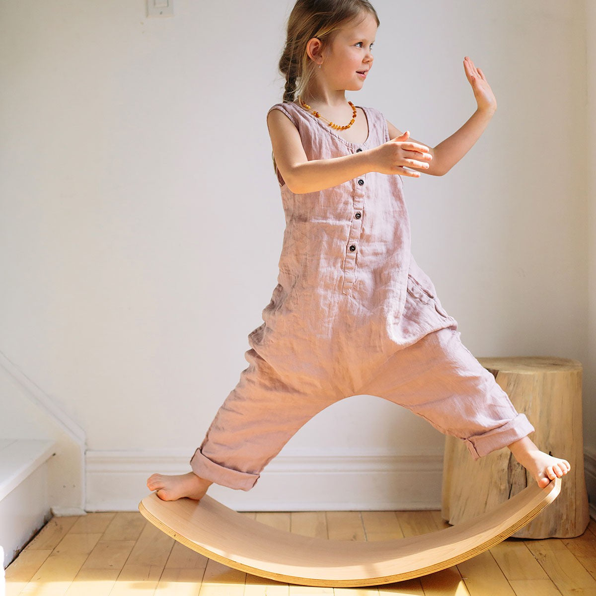 Kinderfeets Kinderboard Natural Wooden Balance Board for Kids