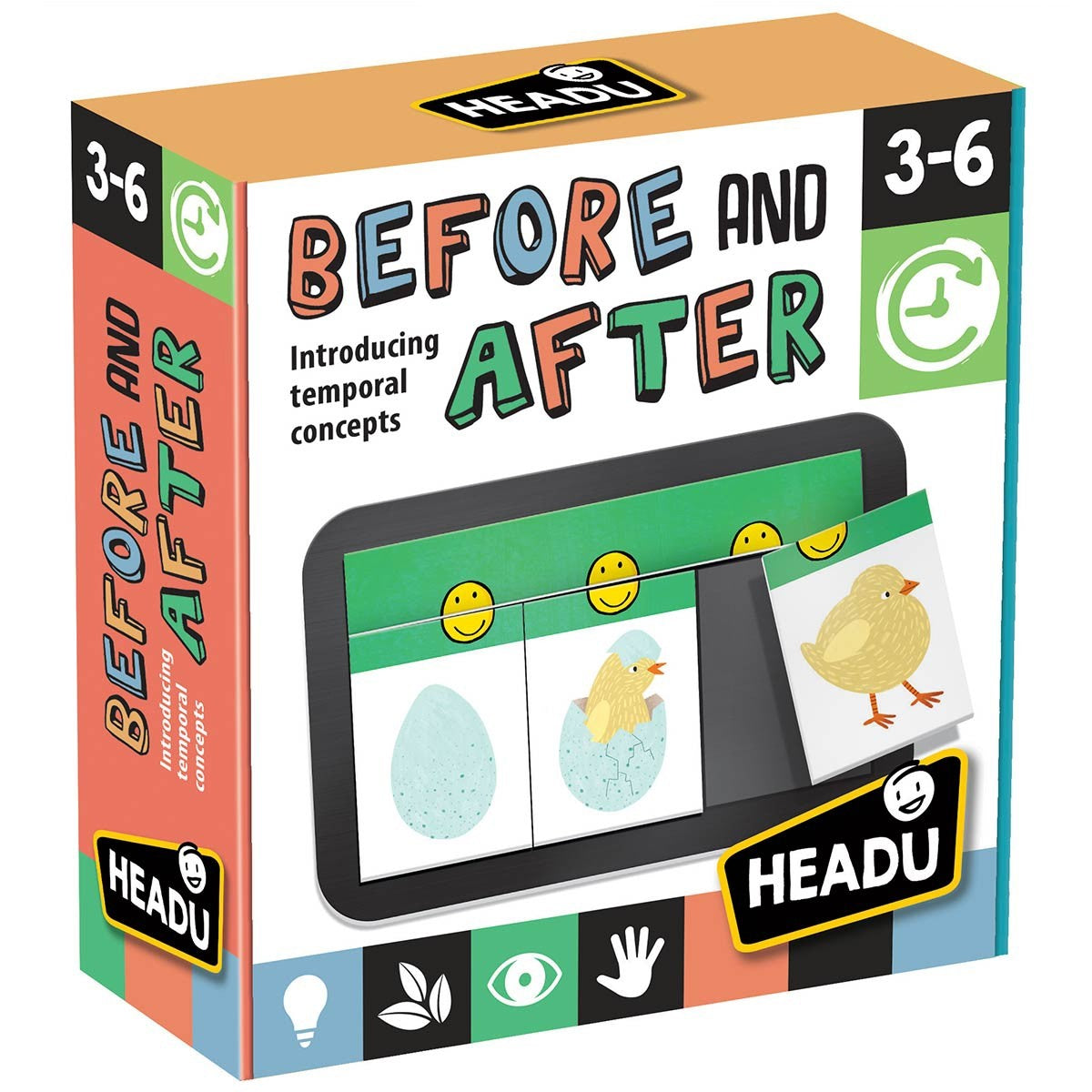Headu Chronological Order, Lotto, and Storytelling Educational 3-in-1 Game Set for Children