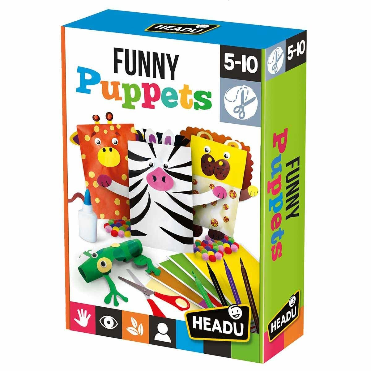 Headu Funny Puppets Creative Craft Kit for Hand & Finger Puppets
