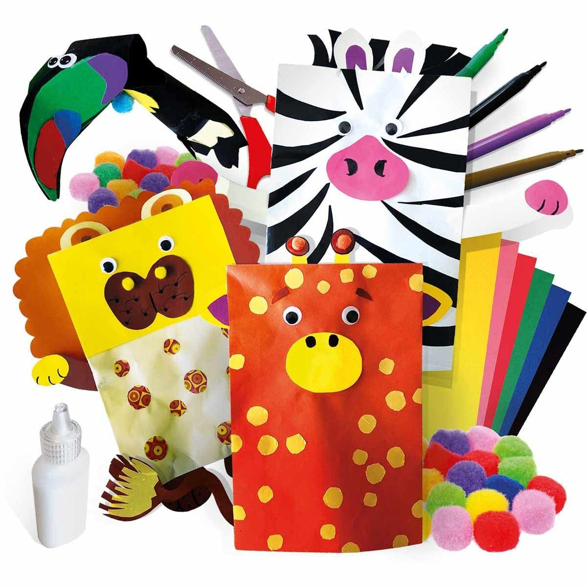 Headu Funny Puppets Creative Craft Kit for Hand & Finger Puppets