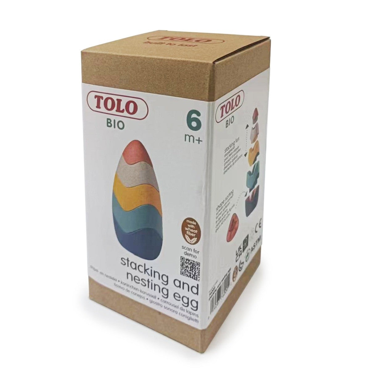 Tolo Toys Bio Stacking & Nesting Egg Educational Toy for Babies and Toddlers