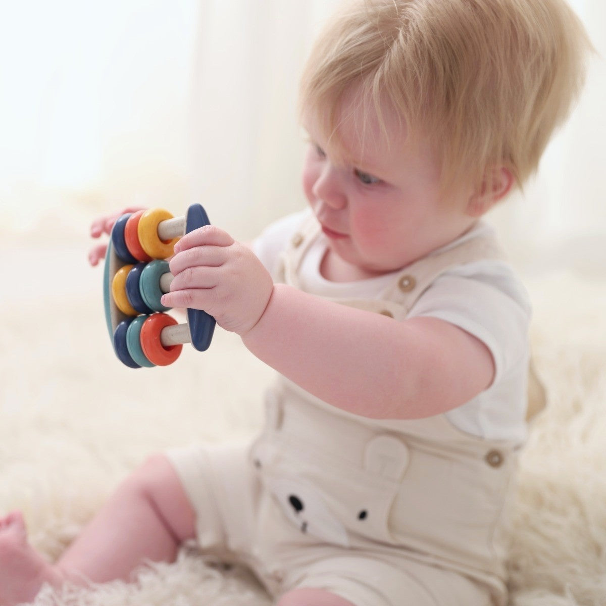 Tolo Toys Bio Abacus Rattle organic Sensory Toy for Babies Early Learning & Development