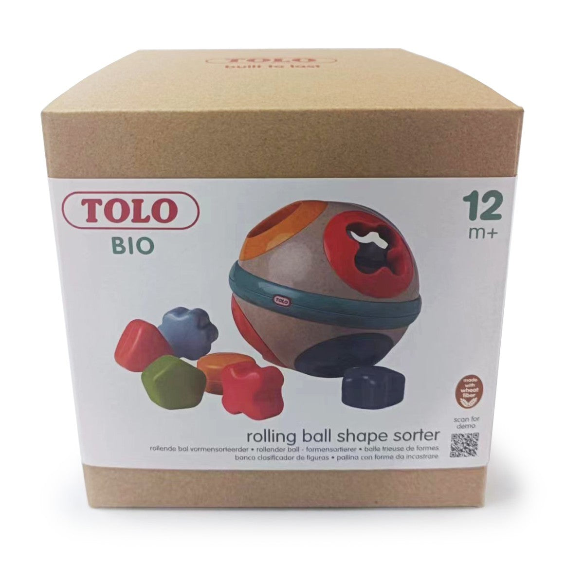 Tolo Toys Bio Rolling Ball Shape Sorter organic Educational Toy for Toddlers