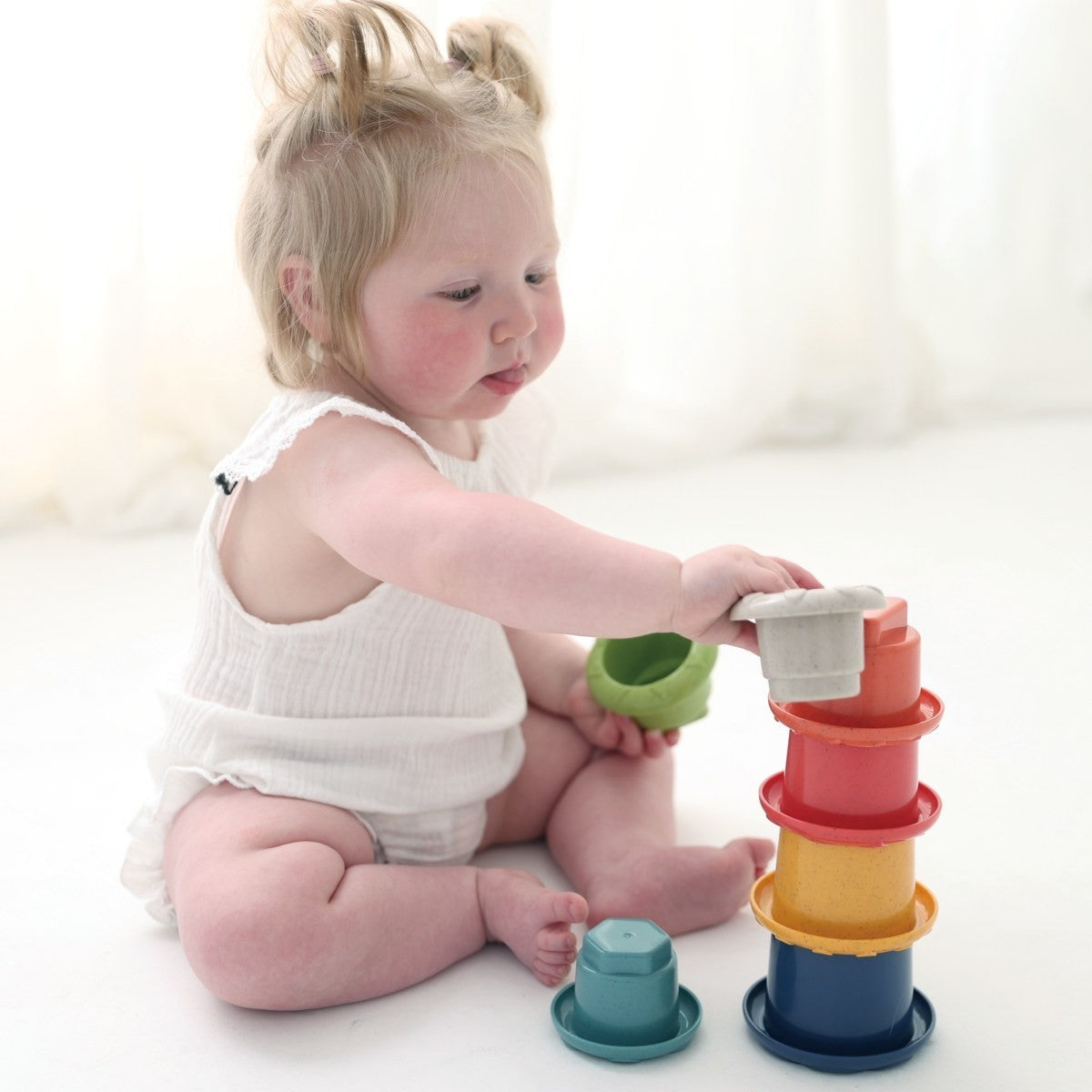 Tolo Toys Bio Rainbow Stackers organic Stacking Toy for Toddlers