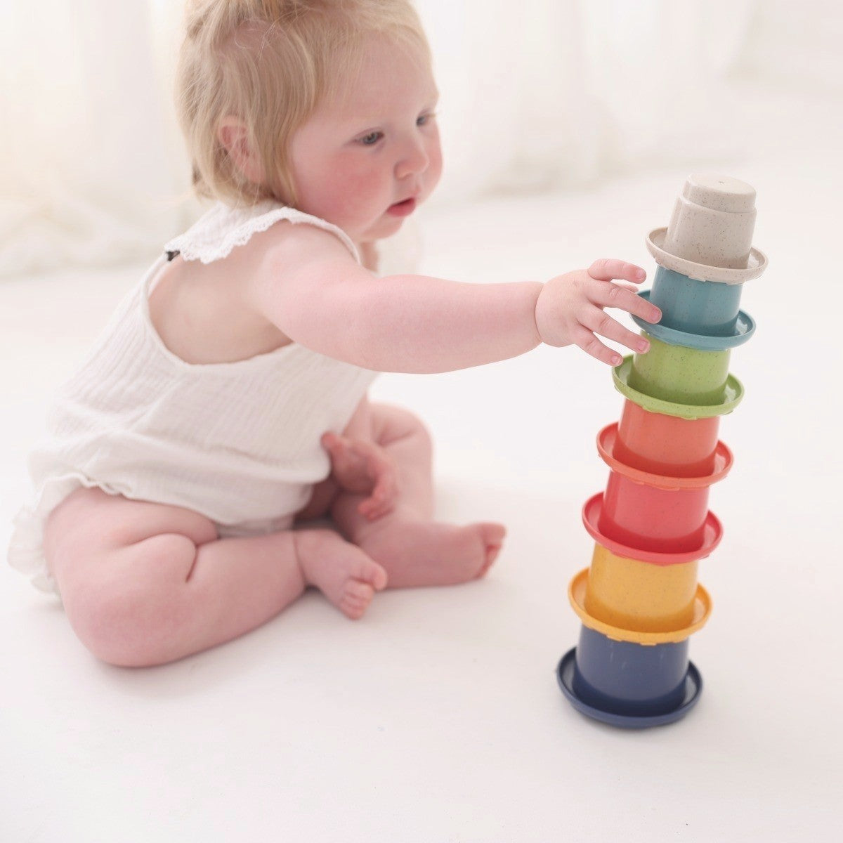 Tolo Toys Bio Rainbow Stackers organic Stacking Toy for Toddlers