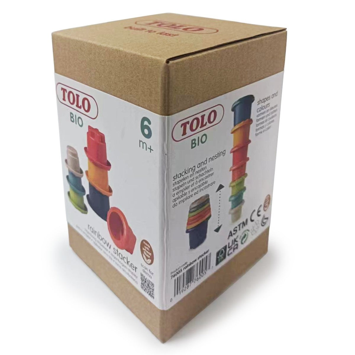Tolo Toys Bio Rainbow Stackers organic Stacking Toy for Toddlers