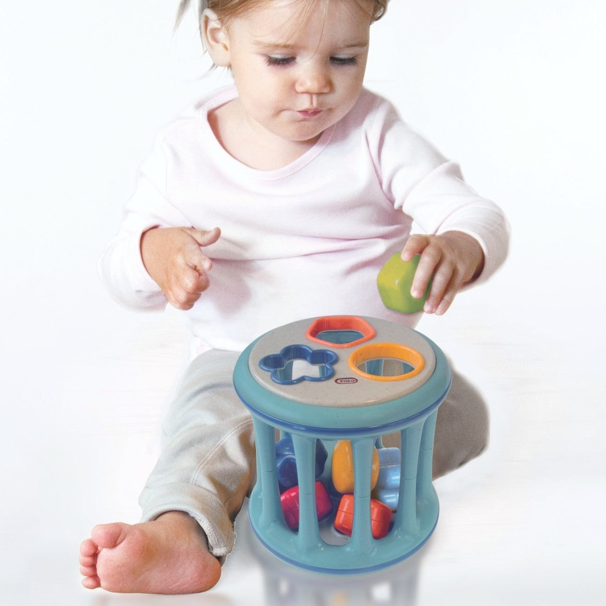 Tolo Toys Organic Rolling Shape Sorter Toy Educational Activity for Toddlers