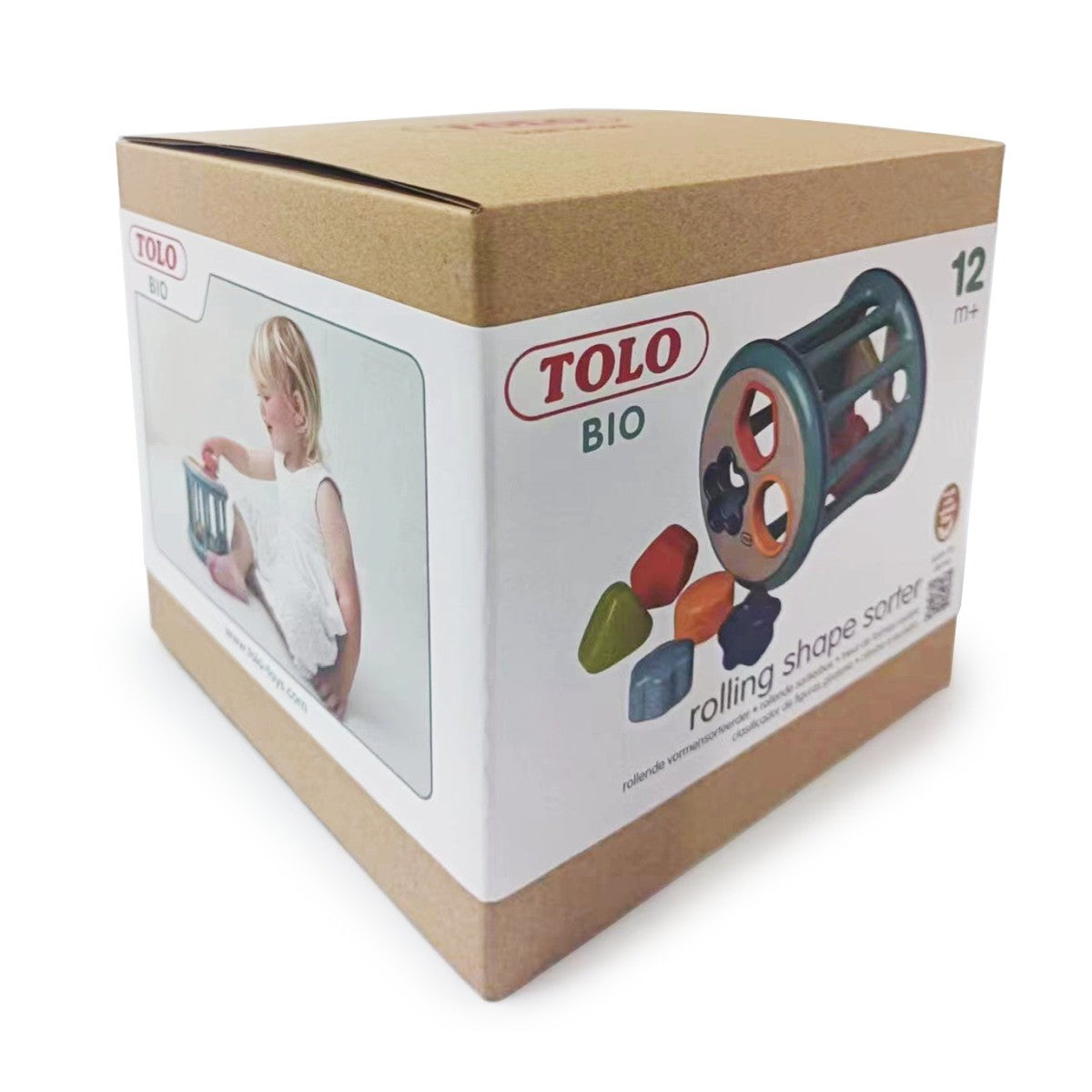 Tolo Toys Organic Rolling Shape Sorter Toy Educational Activity for Toddlers