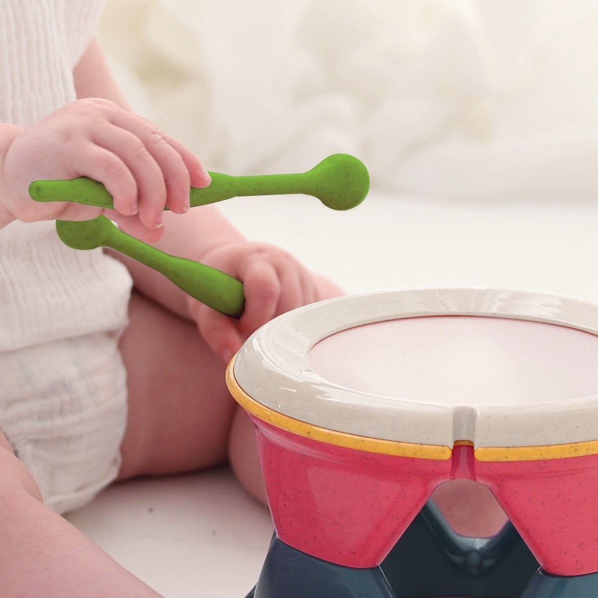 Tolo Toys Bio Classic Drum Musical Toy for Babies and Toddlers Sensory Play