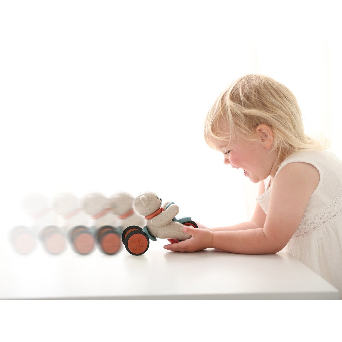 Tolo Toys Bio Push & Go Teddy for Toddlers Motor Skill Development