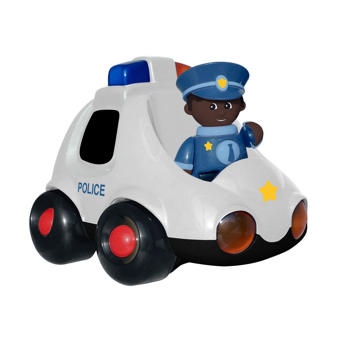 Tolo Toys First Friends Police Car Interactive Vehicle Toy with Figure for Toddlers