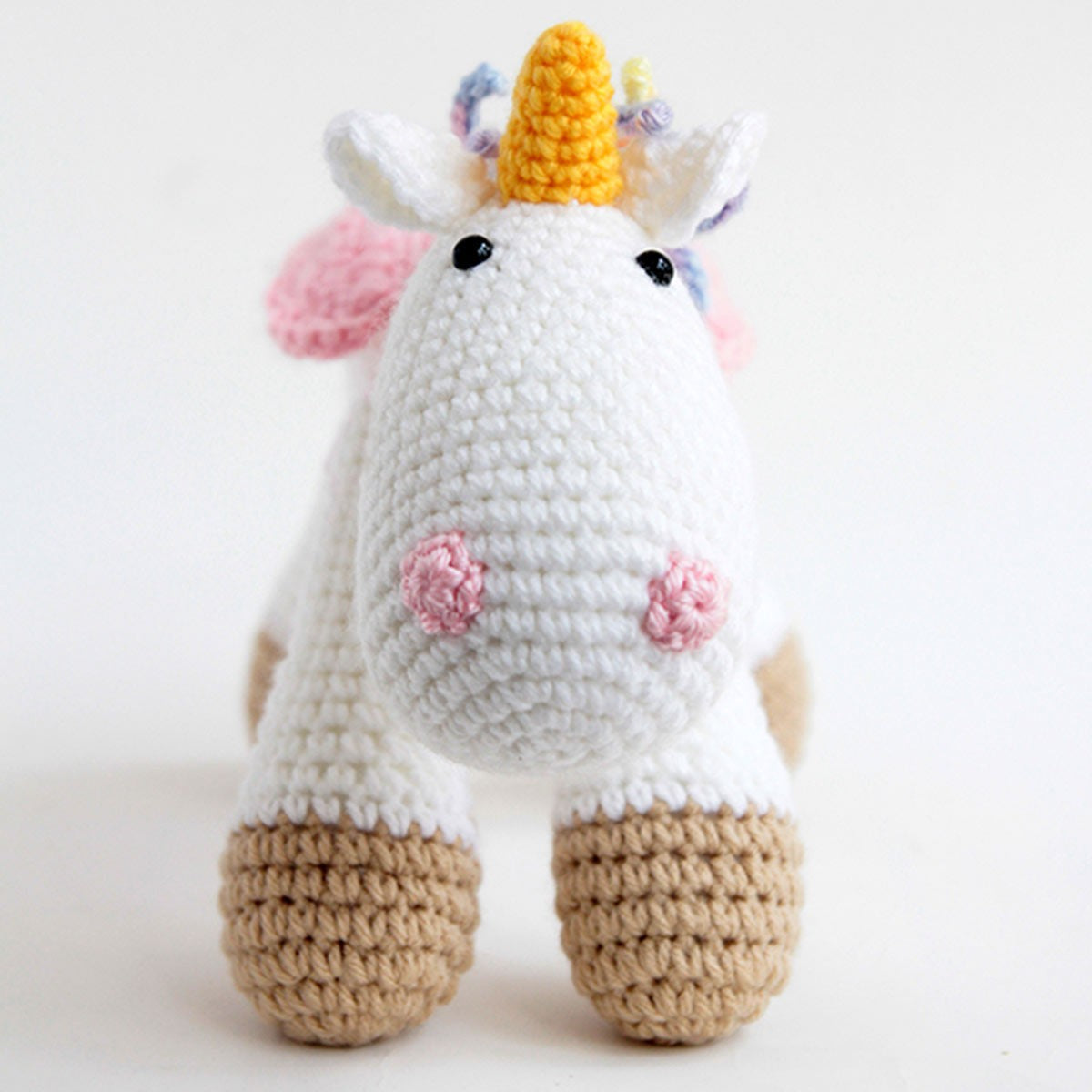 Bobi Craft Rainbow Unicorn Handcrafted Cotton Crochet Plush Toy