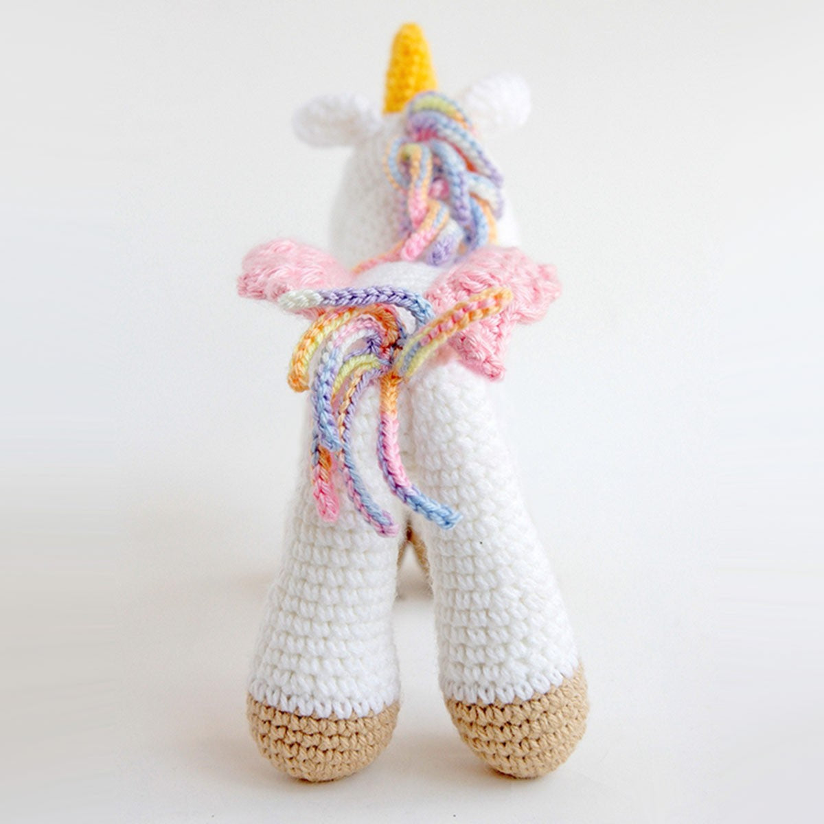 Bobi Craft Rainbow Unicorn Handcrafted Cotton Crochet Plush Toy